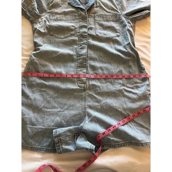Madewell Women's Denim Utility Romper in Fitzgerald Wash Large - Picture 12 of 14
